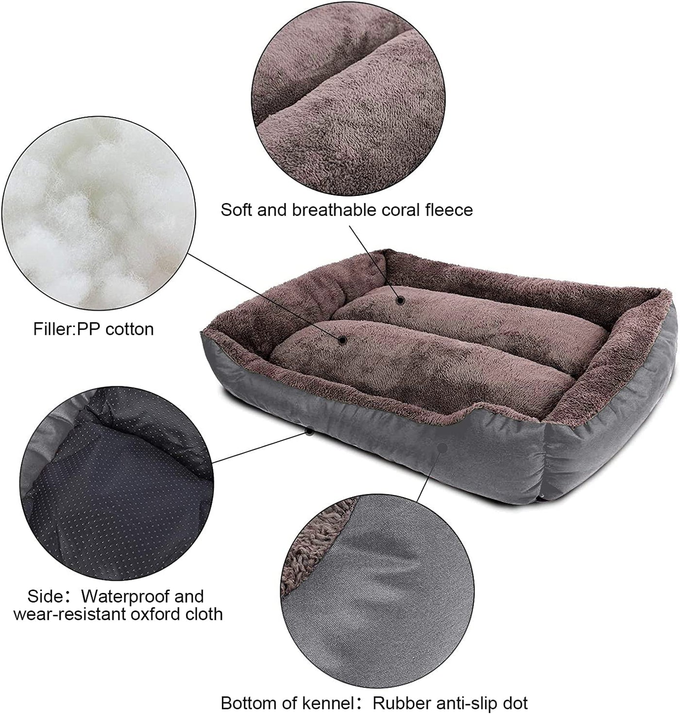 Chew Proof Dog Bed Couch Sofa, Breathable Dog Bed Couch for Small Medium Large Dogs Cat